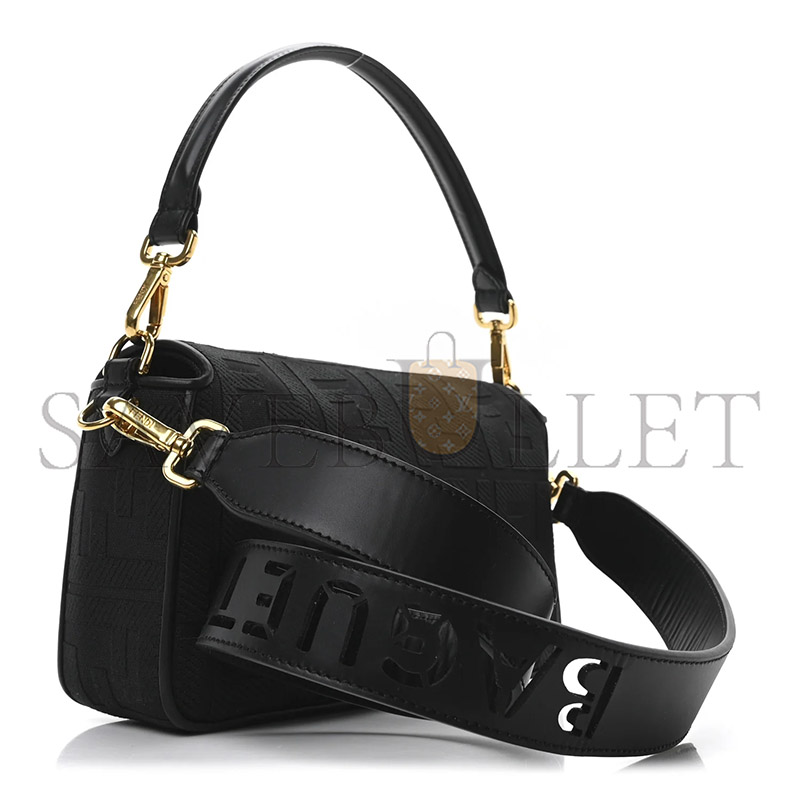 FENDI CANVAS VITELLO KING EXTRA STRAP FF EMBROIDERED BAGUETTE (27*15*6cm)